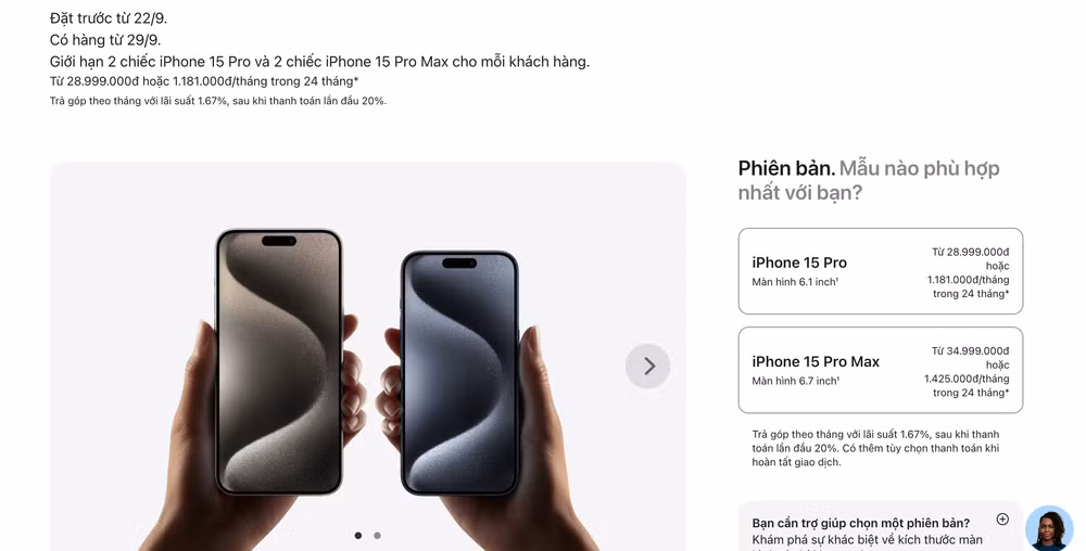 Khách Việt nhận iPhone 15 từ ngày 29/9, mua tối đa 2 chiếc mỗi mẫu ảnh 2