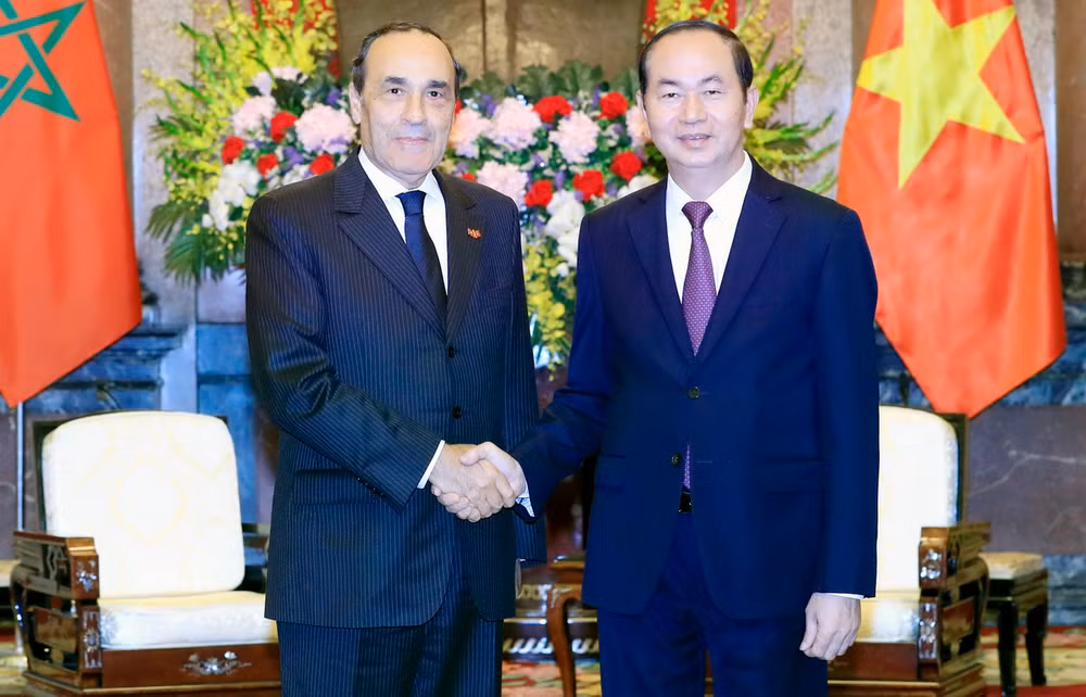 Chủ tịch nước Trần Đại Quang tiếp Chủ tịch Hạ viện Vương quốc Maroc ảnh 1