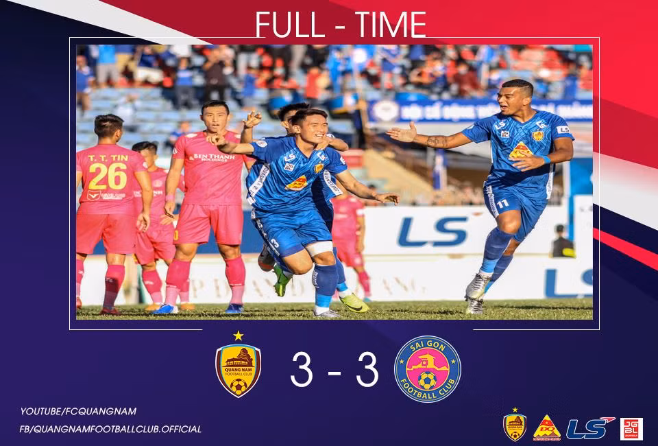 Kết quả V-League: Quảng Nam cầm chân Sài Gòn FC, SLNA tiếp tục thua ảnh 2