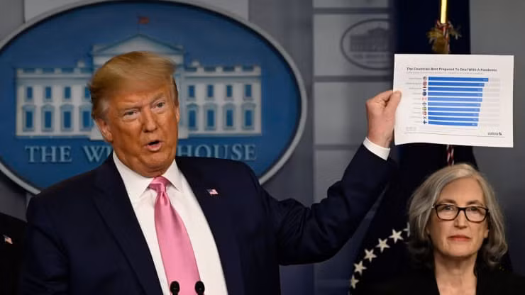 Tổng thống Trump họp báo về tình hình dịch COVID-19 tại Mỹ ảnh 1