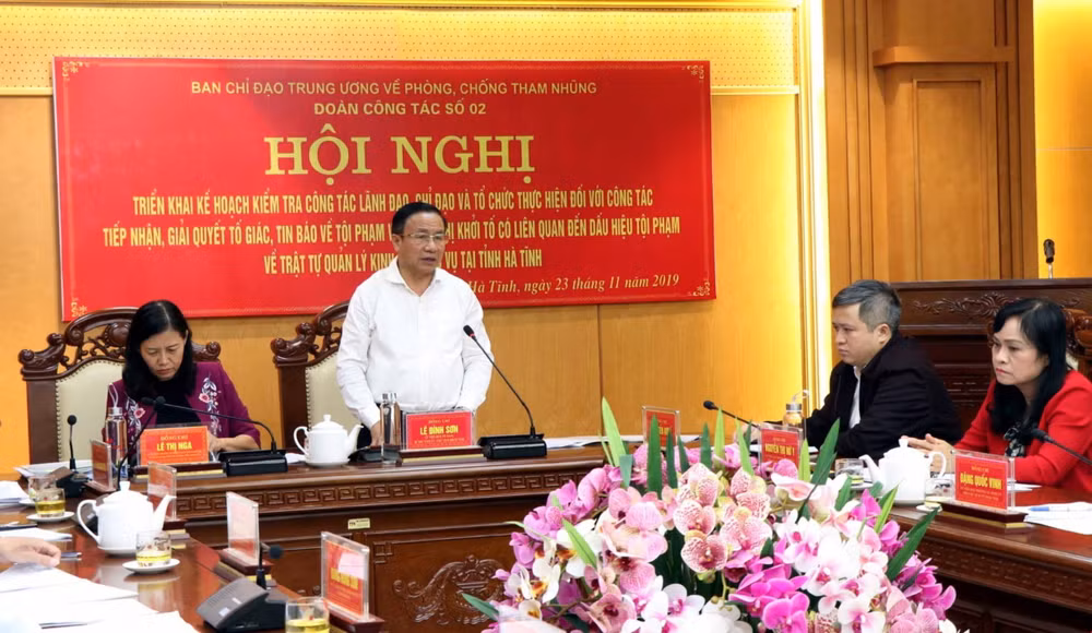 Đoàn công tác của Ban chỉ đạo Trung ương làm việc tại Hà Tĩnh ảnh 1