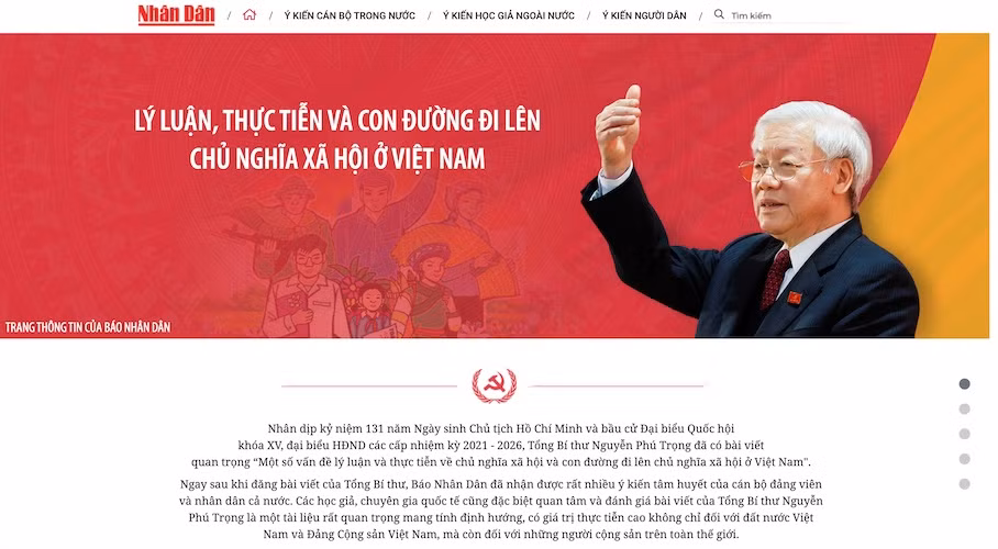 Báo Nhân Dân ra mắt trang thông tin về bài viết của Tổng Bí thư ảnh 1
