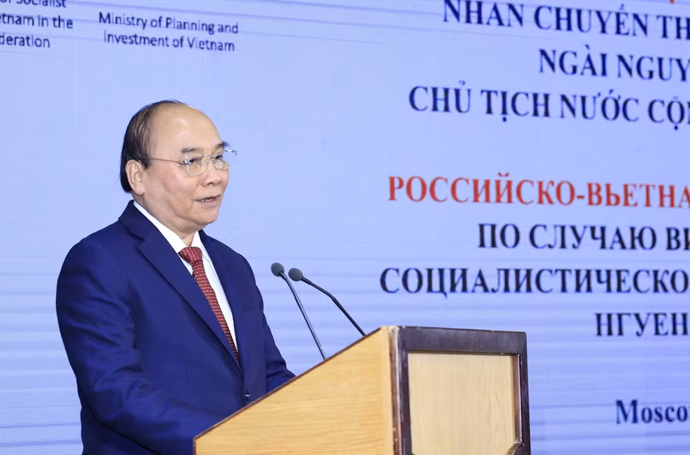 Chủ tịch nước Nguyễn Xuân Phúc dự Diễn đàn doanh nghiệp Việt-Nga ảnh 1