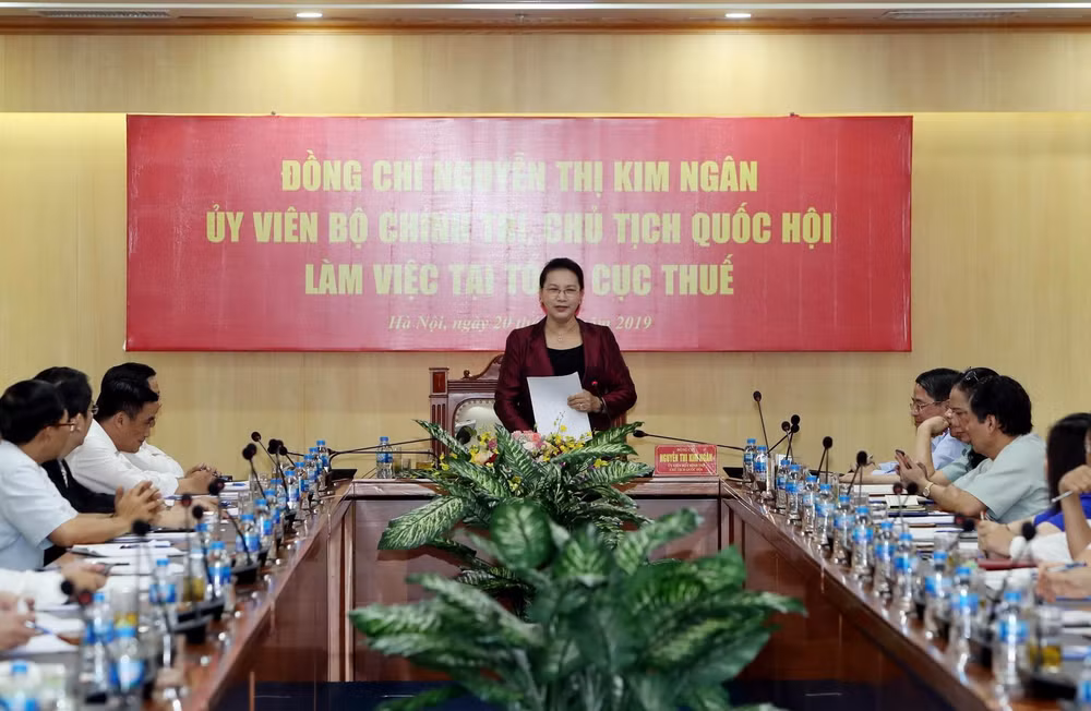Chủ tịch Quốc hội Nguyễn Thị Kim Ngân làm việc tại Tổng cục Thuế ảnh 2
