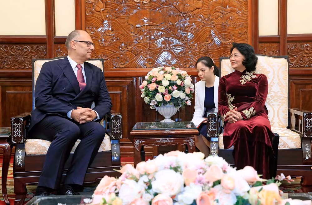 Quyền Chủ tịch nước Đặng Thị Ngọc Thịnh tiếp các Đại sứ trình Quốc thư ảnh 3