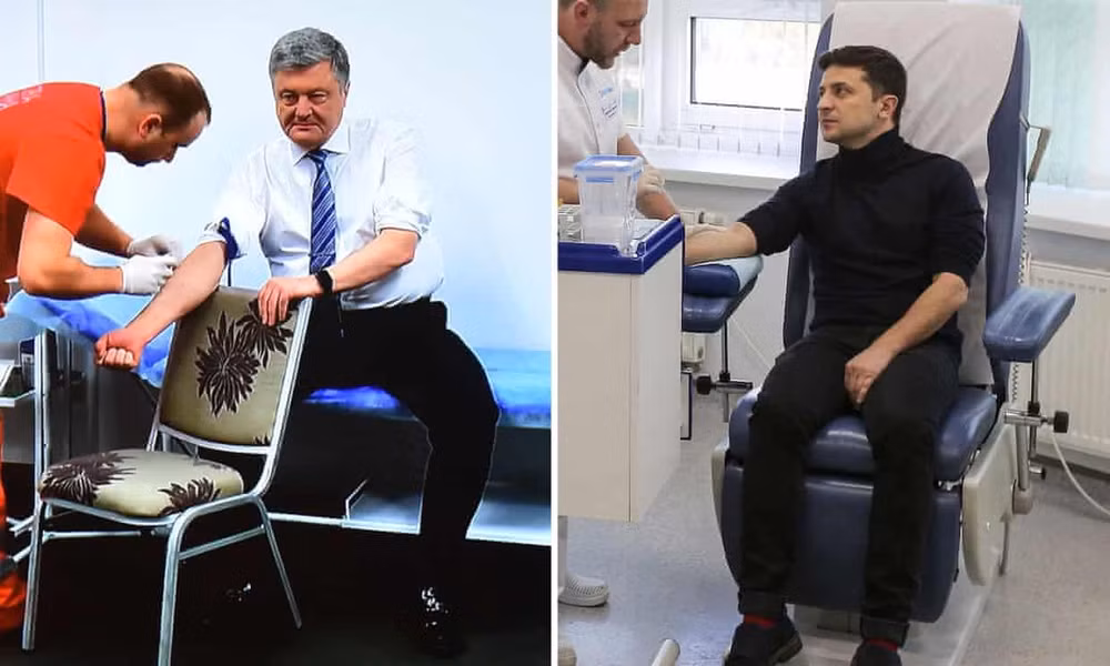 [Video] Tổng Thống Ukraine Poroshenko đi thử máu trước bầu cử vòng 2 ảnh 1