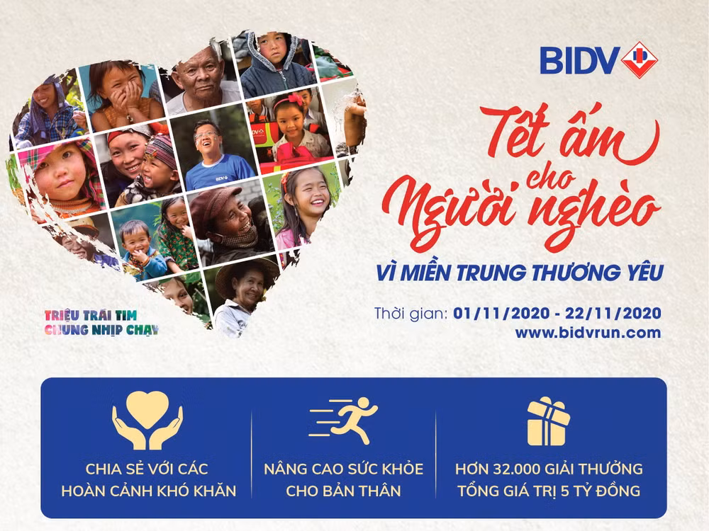 BIDV tổ chức giải chạy Tết ấm cho người nghèo-vì miền Trung thương yêu ảnh 1
