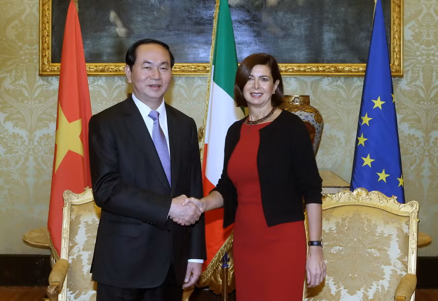 Chủ tịch nước Trần Đại Quang hội kiến lãnh đạo Quốc hội Italy ảnh 1