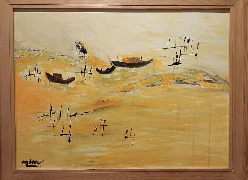 Triển lãm 'Sắc màu': Nhà văn Hữu Ước kể chuyện thế sự bằng tranh ảnh 6