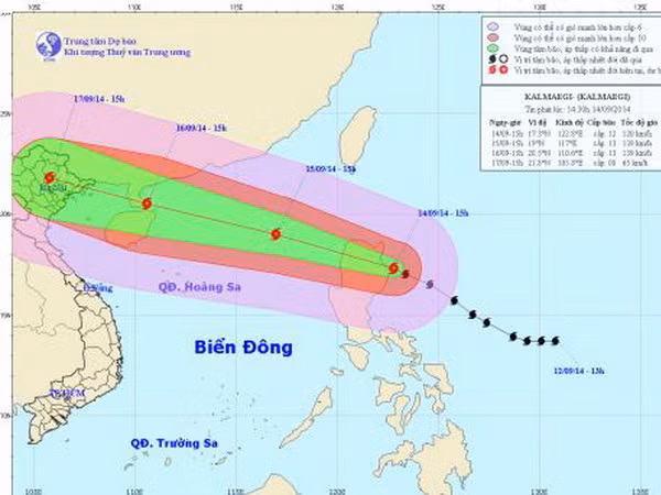 Bão Kalmaegi giật cấp 13 có thể đổ bộ vào Quảng Ninh-Hải Phòng ảnh 1
