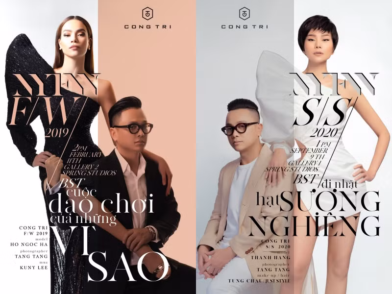 Thanh Hằng, Hà Hồ diện trang phục của Công Trí trên Vogue Paris ảnh 1