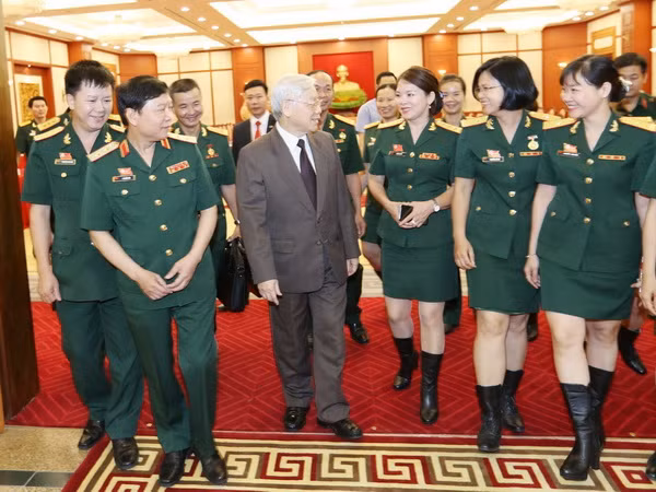 Tổng Bí thư tiếp Đoàn đại biểu Công đoàn Quân đội xuất sắc ảnh 1