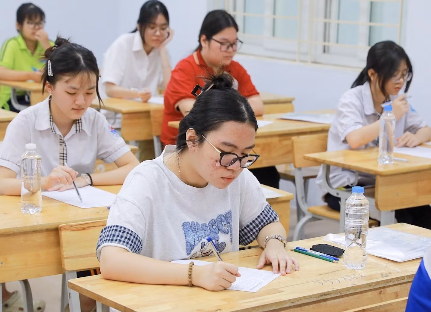Thí sinh Hà Nội dự thi vào lớp 10. (Ảnh: Hoài Nam/Vietnam+)