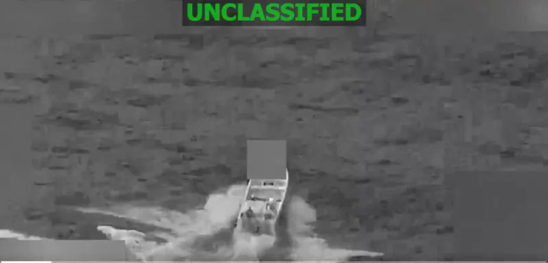 Một tàu mà Mỹ nghi buôn bán ma túy trên vùng biển phía Đông Thái Bình Dương. (Nguồn: Bộ Chỉ huy miền Nam nước Mỹ)