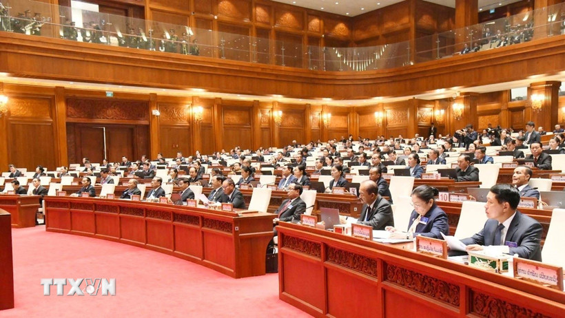 Các đại biểu tham dự Kỳ họp thứ nhất Quốc hội khóa X của Lào. (Ảnh: Xuân Tú/TTXVN)