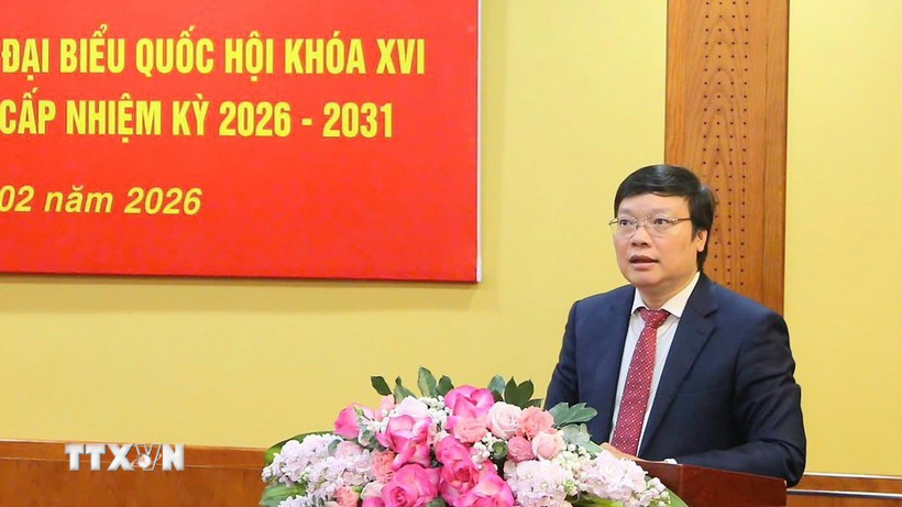 Thứ trưởng Bộ Nội vụ Trương Hải Long phát biểu khai mạc. (Ảnh: Chu Thanh Vân/TTXVN)