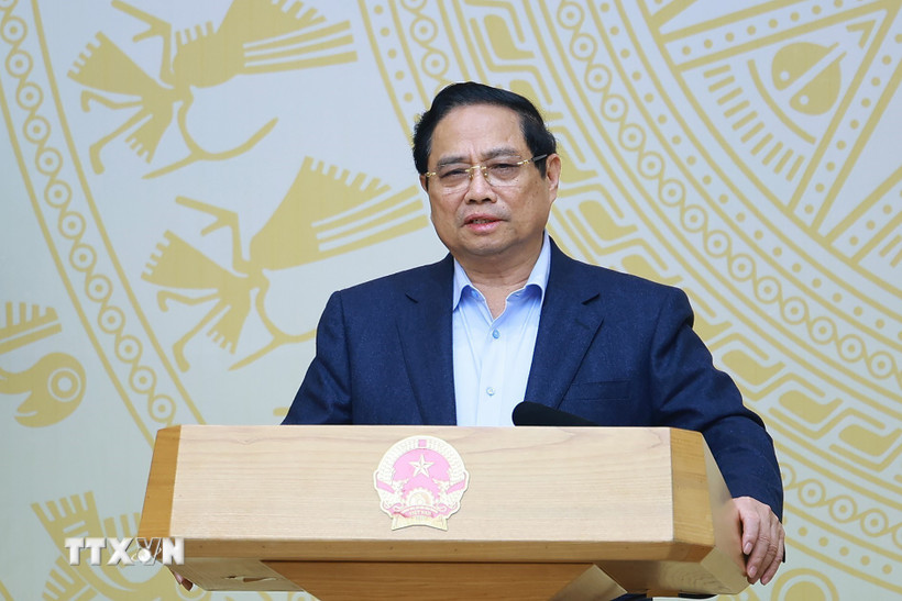 Thủ tướng Phạm Minh Chính chủ trì Phiên họp lần thứ nhất của Ban Chỉ đạo về phát triển kinh tế nhà nước. (Ảnh: Dương Giang/TTXVN)