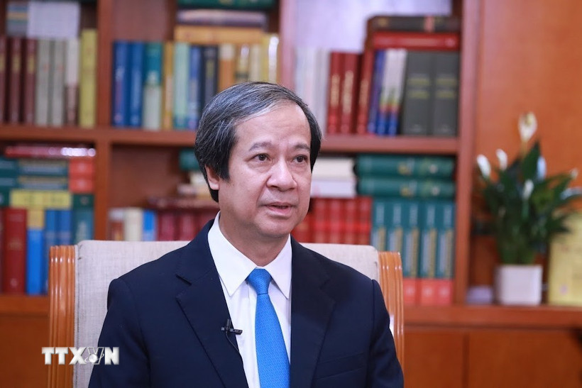 Bộ trưởng Gi&aacute;o dục v&agrave; Đ&agrave;o tạo Nguyễn Kim Sơn. (Ảnh: TTXVN)