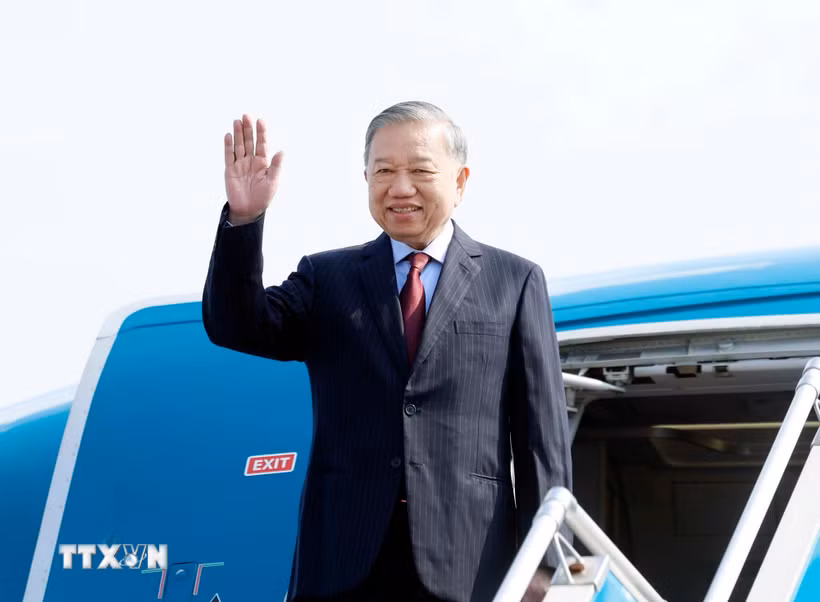 Tổng Bí thư, Chủ tịch nước Tô Lâm lên đường thăm cấp Nhà nước tới Ấn Độ. (Ảnh: Thống Nhất/TTXVN)