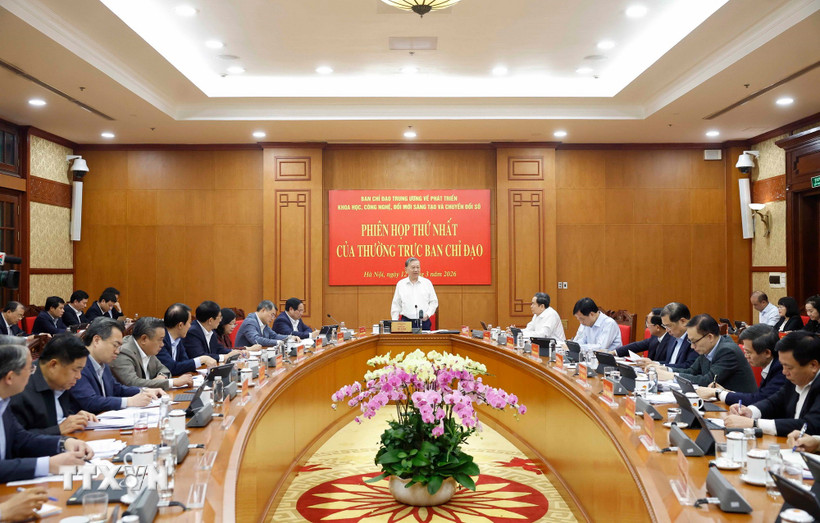 Tổng Bí thư Tô Lâm phát biểu. (Ảnh: Thống Nhất/TTXVN)