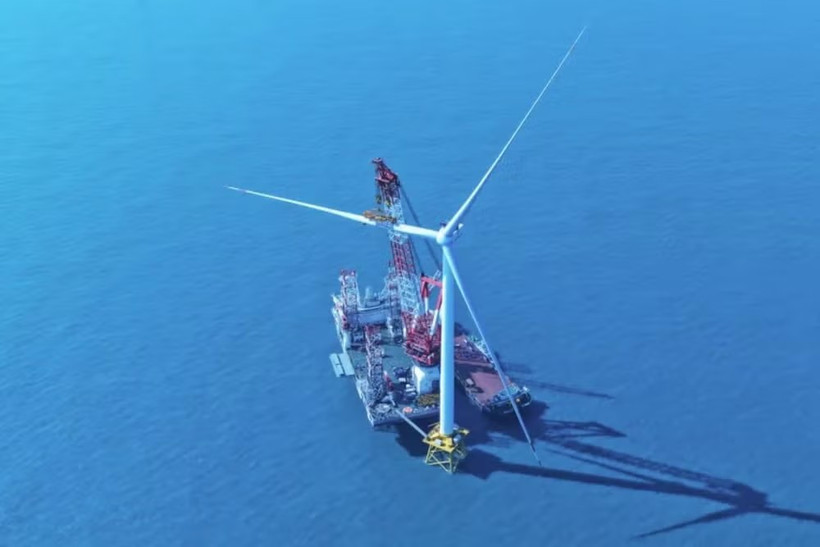 Tâm trục của tuabin cao 174 mét so với mực nước biển, tương đương tòa nhà 58 tầng. (Nguồn: Goldwind)