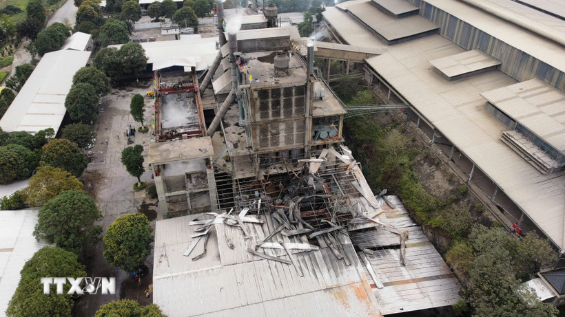 Khu vực xảy ra sự cố khiến một người tử vong. (Ảnh: TTXVN phát)