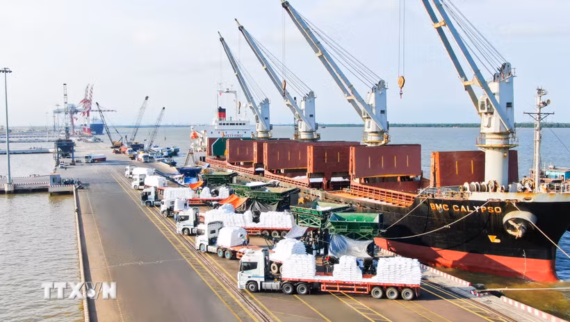 Cảng Quốc tế Long An ở Tây Ninh. (Ảnh: Bùi Giang/TTXVN)