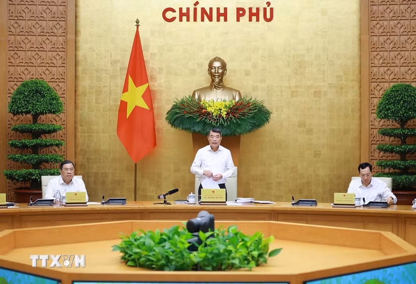 Thủ tướng Lê Minh Hưng chủ trì phiên họp Chính phủ thường kỳ tháng 5 năm 2026. (Ảnh: Dương Giang/TTXVN)