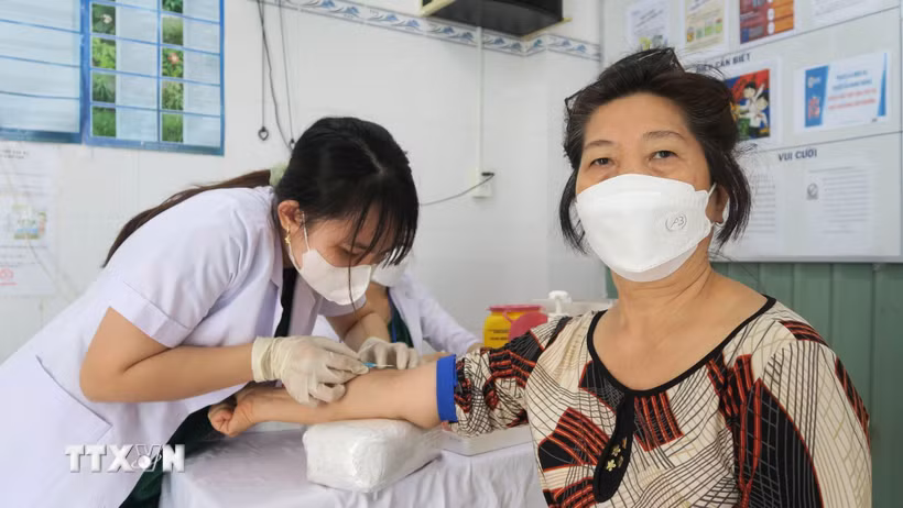 Khám bệnh cho người cao tuổi tại Thành phố Hồ Chí Minh. (Ảnh: Đinh Hằng/TTXVN)