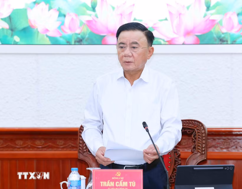 Ủy viên Bộ Chính trị, Thường trực Ban Bí thư Trần Cẩm Tú. (Ảnh: Phương Hoa/TTXVN)