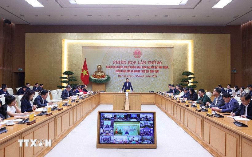 Phó Thủ tướng Trần Hồng Hà chủ trì phiên họp. (Ảnh: Văn Điệp/TTXVN)