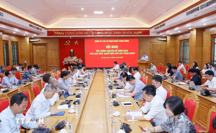 Hội nghị học tập Chuyên đề năm 2026 Đảng ủy các cơ quan Đảng Trung ương. (Ảnh: Phương Hoa/TTXVN)