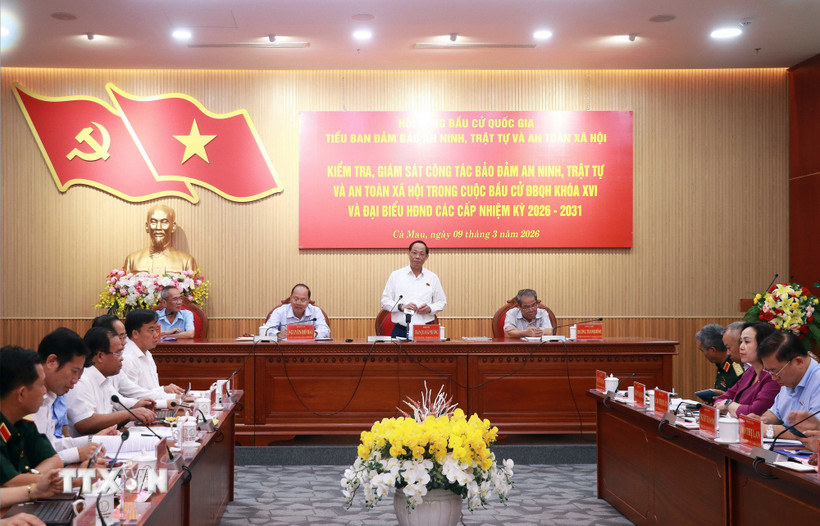 Quang cảnh buổi làm việc. (Ảnh: Huỳnh Anh/TTXVN)