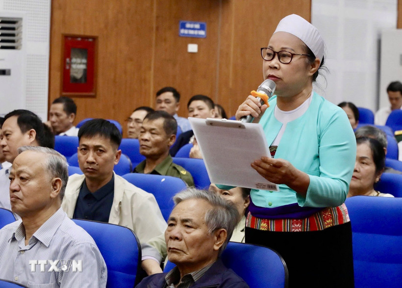 Cử tri bày tỏ kỳ vọng. (Ảnh: Vũ Hà/TTXVN)