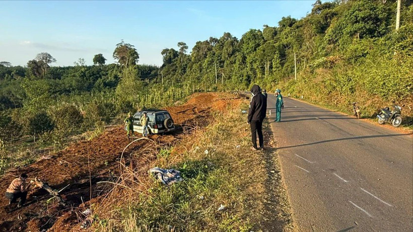 Hiện trường vụ tai nạn. (Nguồn: Pháp luật Thành phố Hồ Chí Minh)