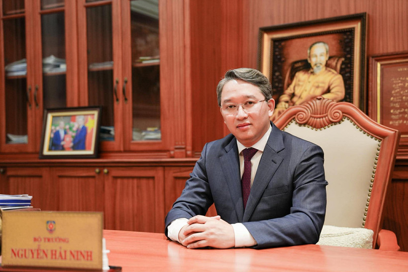 Ủy viên Trung ương Đảng, Bộ trưởng Bộ Tư pháp Nguyễn Hải Ninh. (Ảnh: P.Mai)