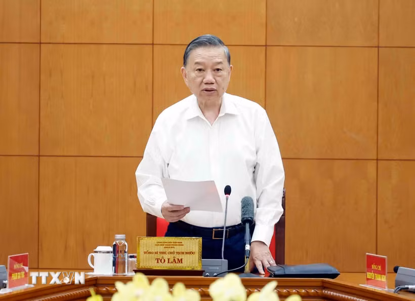 Tổng Bí thư, Chủ tịch nước Tô Lâm phát biểu. (Ảnh: Thống Nhất/TTXVN)