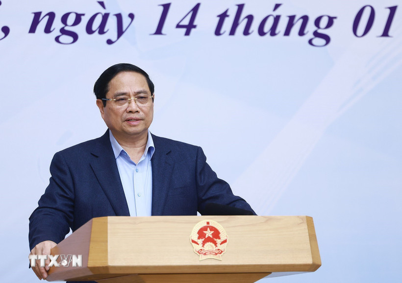 Thủ tướng Phạm Minh Chính chủ trì Hội nghị tổng kết công tác năm 2025 của Ban Chỉ đạo Quốc gia về hội nhập quốc tế. (Ảnh: Dương Giang/TTXVN)