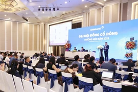 Toàn cảnh Đại hội đồng cổ đông Eximbank diễn ra sáng ngày 29/4. (Ảnh: Vietnam+)