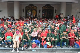 Những vị khách mời đặc biệt tại lễ tổng duyệt Diễu hành diễu binh 2/9. (Ảnh: Vietnam+)