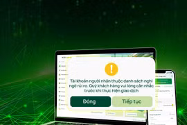 Vietcombank mở rộng tính năng cảnh báo tài khoản nhận tiền nghi ngờ gian lận, lừa đảo. (Ảnh: Vietnam+)