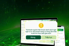 Vietcombank mở rộng tính năng cảnh báo tài khoản nhận tiền nghi ngờ gian lận, lừa đảo. (Ảnh: Vietnam+)