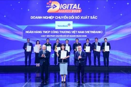 VietinBank vinh dự đạt giải thưởng Doanh nghiệp Chuyển đổi số xuất sắc 2025. (Ảnh: Vietnam+)