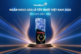 Lần thứ 10 liên tiếp VietinBank nhận được giải thưởng uy tín, tiếp tục khẳng định vị thế Ngân hàng Bán lẻ số 1 tại Việt Nam. (Nguồn: Vietnam+)