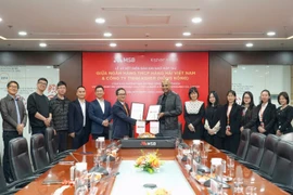 Đại diện MSB và Ksher tại lễ ký kết Biên bản ghi nhớ (Ảnh: Vietnam+))