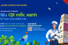 Phát động “Triệu cột mốc xanh” gây quỹ trồng cây phủ xanh đặc khu Trường Sa. (Ảnh: Vietnam+)