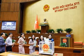 Đại biểu Quốc hội bỏ phiếu phê chuẩn Thẩm phán, Phó Thủ tướng Chính phủ, Bộ trưởng và thành viên khác của Chính phủ. Ảnh: Doãn Tấn - TTXVN
