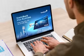 Thẻ VietinBank Visa doanh nghiệp - Giải pháp tài chính ưu việt. (Ảnh: Vietnam+)