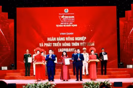 Agribank là đại diện ngân hàng duy nhất được vinh danh trong Chương trình. (Ảnh: Vietnam+)