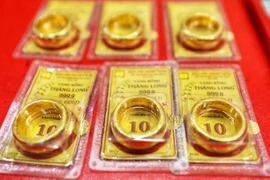 Giá vàng trong nước phiên chiều nay giảm 1,5 triệu đồng nhưng vẫn ở mức cao. (Ảnh: Vietnam+)